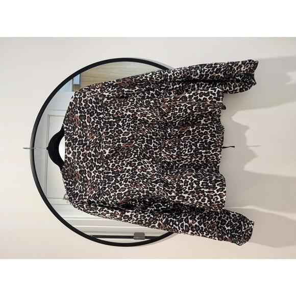 Free People x REVOLVE Printed Brunch Babe Top in Leopard Size Medium - Picture 3 of 5